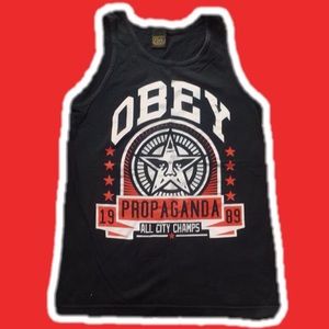 Vintage Obey Propaganda Black Tank Top